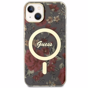 Guess GUHMP14MHCFWSA iPhone 14 Plus 6.7" roheline/khaki hardcase Flower MagSafe