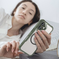 Leading Series MagSafe Silicone Ümbris jaoks iPhone 16 Plus - Roheline