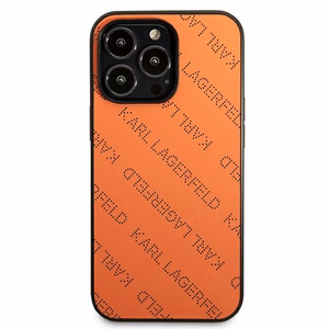 Karl Lagerfeld Perforated Allover iPhone 13 Pro Max 6.7" Ümbris - oranž