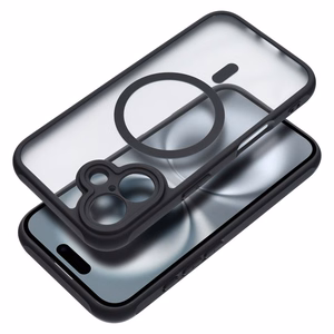 Ümbris iPhone 16 jaoks, Full Matte Mag Cover, ühildub MagSafe'iga, must