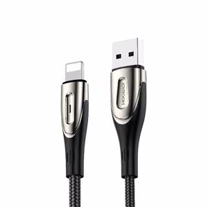 Joyroom Sharp Series S-M411 USB-A / Lightning 3A Kaabel 1.2m with Charging Indicator - must