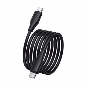 Силиконовый кабель USB C to USB C Hoco 3A 60W 1 м X124 чёрный