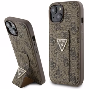 Guess Grip Stand 4G Triangle Strass ümbris jaoks iPhone 15 - brown