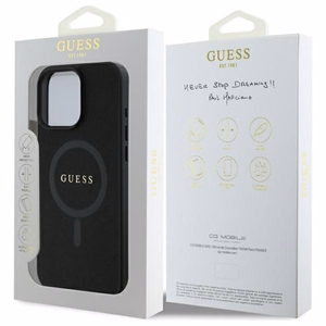 GUESS ümbris jaoks IPHONE 16 Pro Max compatible with MagSafe GUHMP16XPSAHMCK (PU Saffiano Classic Logo) must