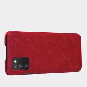 Nillkin Qin nahast ümbris Samsung Galaxy A03s musta värvi jaoks