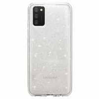 Crystal Glitter Ümbris jaoks Samsung Galaxy A02S Hõbedane