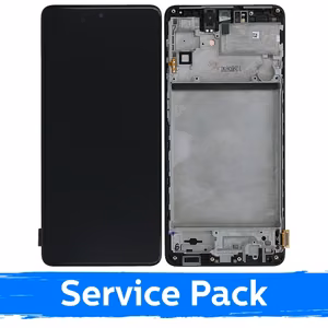 LCD ekraan, ühilduv Samsung M515 M51, must raamiga (Service Pack)