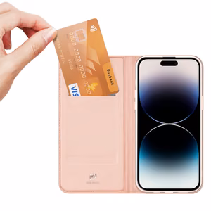 DUX DUCIS wallet ümbris SKIN PRO jaoks IPHONE 15 Pro rose