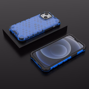 Honeycomb Case броневой чехол с TPU бампером для iPhone 13 mini чёрный