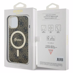 Guess IML 4G MagSafe ümbris jaoks iPhone 15 - brown