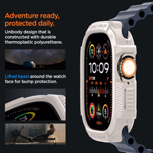 Spigen Rugged Armor Ümbris jaoks Apple Watch Ultra 1 / 2 (49mm) - Beige