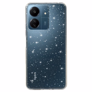 Crystal Glitter Ümbris jaoks Xiaomi Redmi 13C Hõbedane
