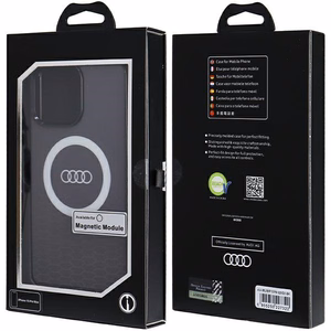 Audi IML Big Logo MagSafe чехол для iPhone 15 Pro Max - чёрный