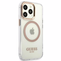 Guess GUHMP13XHTRMD iPhone 13 Pro Max 6.7 "kuldne / kuldne hard ümbris Metal Outline Magsafe