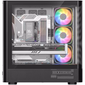 MODECOM Volcano AQ300 ARGB kesktornkorpus, must