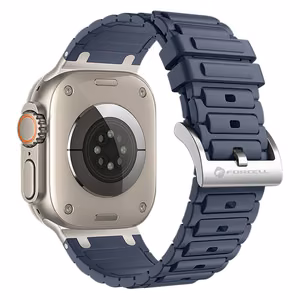 Strap for Apple Watch Forcell F-Design FA06 silicone holes 42 / 44 / 45 / 49 mm blue