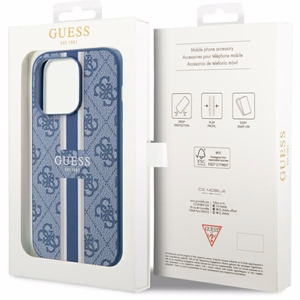 Guess GUHMP14LP4RPSB iPhone 14 Pro 6.1" sinine/sinine hardcase 4G Printed Stripes MagSafe