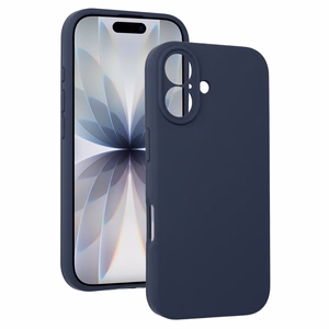 Силиконовый чехол Lite для iPhone 17 тёмно-синий