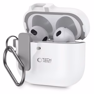 Tech-Protect Slim Hook Ümbris jaoks AirPods 4 - valge