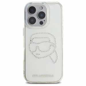 Karl Lagerfeld KLHCP16XHKHDCELT iPhone 16 Pro Max 6.9" läbipaistev hardcase IML Rhinestones Karl Head