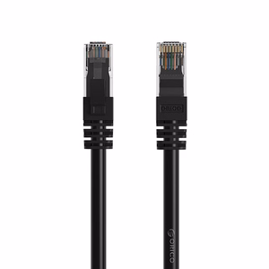 Orico PUG-C6 CAT6 1000Mbps RJ45 Ethernet võrgukaabel LAN ümmargune 20m - must