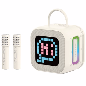 Blavec портативная Bluetooth колонка WS-09 Karaoke Fun - 10W с 2 микрофонами и дисплеем (WS09-2MBE) бежевый