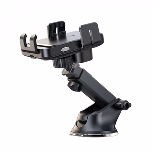 Autokinnitusein Joyroom ZS219 must / automaatne lukustus (juhtmevaba laadimine 15W) (mitte-magnetiline / kleepiv alus)