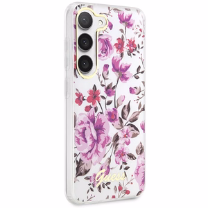 Guess GUHCS23SHCFWST S23 S911 valge/valge hardcase Flower Collection