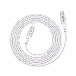 Crong Armor Link MFi USB-C–Lightning kiirlaadimiskaabel, 1,5 m, valge