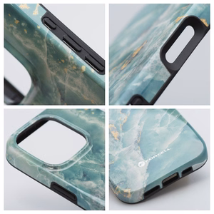 Ümbris jaoks iPhone 15 PRO Forcell F-Protect Mirage compatible with Magsafe Military Drop-Test roheline marble