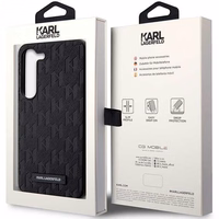 Karl Lagerfeld Saffiano Mono Metal Logo ümbris jaoks Samsung Galaxy S24+ - must