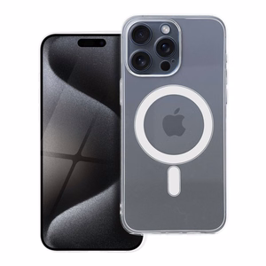 Чехол для iPhone 15 PRO MAX Clear Case 2 mm Mag Cover совместимый с MagSafe (защита камеры) прозрачный