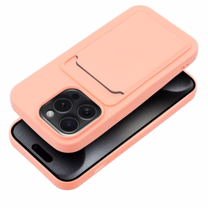 Ümbris jaoks iPhone 15 PRO Card Ümbris roosa