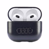 Audi Leather Big Logo Ümbris jaoks AirPods 3 - must