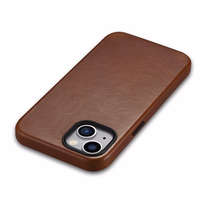 iCarer Oil Wax Premium Leather Case iPhone 14 Plus Magnetic Leather Case with MagSafe Brown (WMI14220703-RB)