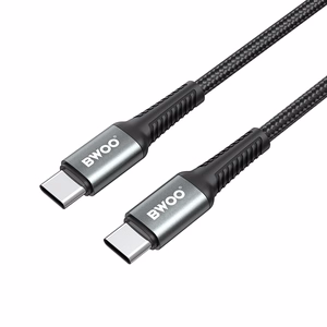 BWOO Braided кабель USB-C - USB-C 2m 60W черный