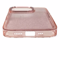 Glitter Ümbris jaoks iPhone 16 Pro - roosa with glitter