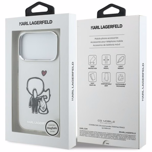 Karl Lagerfeld Karl & Choupette Back MagSafe Ümbris for iPhone 17 Pro Max - Clear