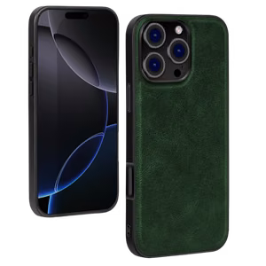 Чехол для телефона X-Level "Earl III Collection" для Apple iPhone 16 Pro Max тёмно-зелёный