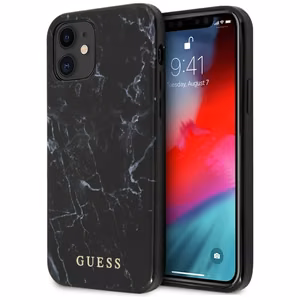 Guess marmorist ümbris iPhone 12 mini jaoks - must