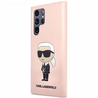 Karl Lagerfeld KLHCS23LSNIKBCP Sam S23 S918 Ultra hardcase roosa/roosa Silicone Ikonik