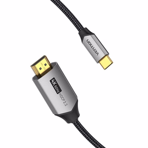 USB-C do HDMI 2.0 kaabel Vention CRBBH 2m, 4K 60Hz (must)