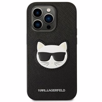 Karl Lagerfeld Saffiano Choupette Head Patch Case iPhone 14 Pro Max jaoks - must
