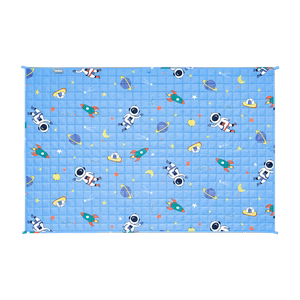 PREMIUM puuvillane raskustekk lastele, 100 x 150 cm, 3 kg, kosmosemustriga