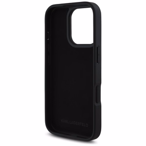 Karl Lagerfeld HC Grained PU Cardslot Metal Elong Ümbris jaoks iPhone 16 Pro Max - Must