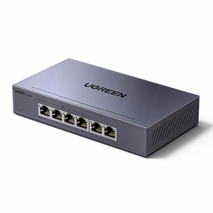 Switch Ugreen 6-Port 1Gb/s Ethernet Switch with PoE - Gray