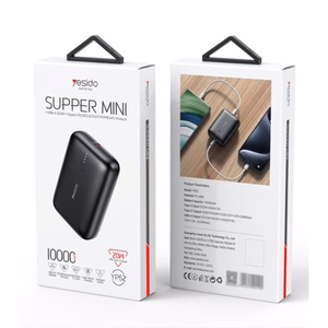 YESIDO POWERBANK YP52 10 000 mAh 22,5W USB-A+USB-C PD20W must