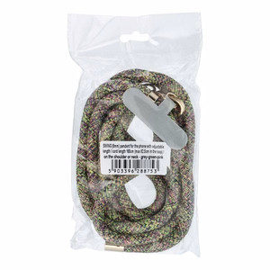 SWING (8mm) Phone lanyard, Phone pendant with adjustable length / cord length 165cm (max 82.5cm in the loop) / on the shoulder or neck - hall-roheline-roosa