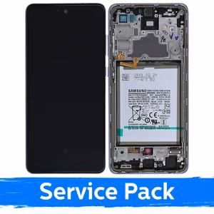 LCD ekraan ühilduv Samsung A725 A72 raamiga / Awesome Violet / (Service Pack) +AKU SEES