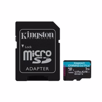 Kingston memory card 1TB microSDXC Canvas Go Plus Gen4 200MB/s A2 U3 V30 + adapter